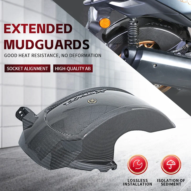 Fit for XMAX XMAX300 Motorcycle Accessories Rear Wheel Carbon Fiber Fender Protection Cover ABS Plastic Material Mudguard