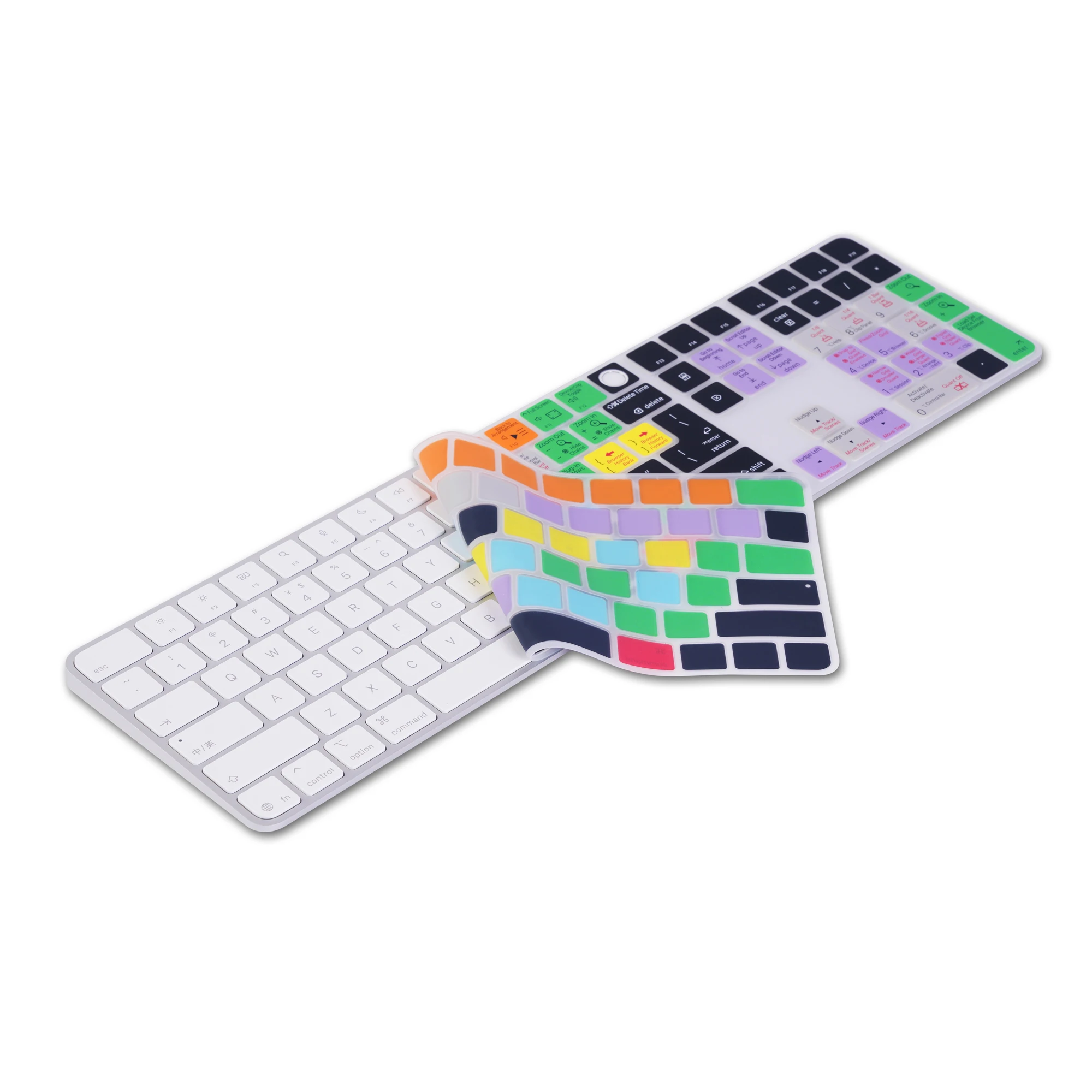 Funda Protectora de Silicona XSKN para Teclado con Atajos de Ableton Live, Compatible con el Magic Keyboard 2024 y el Teclado Numérico A3119