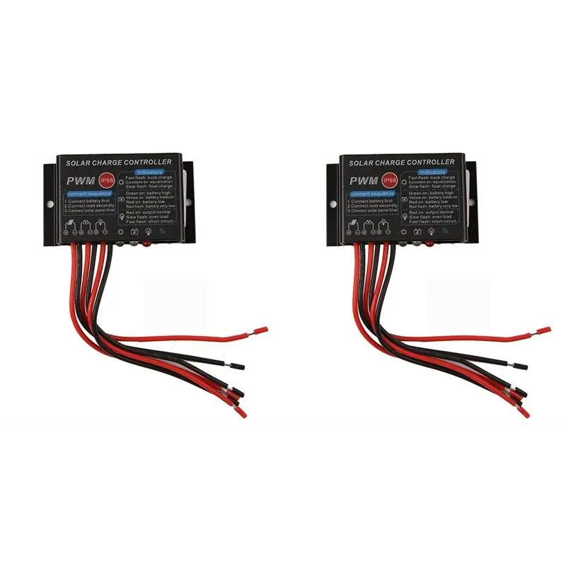 

ABIJ-2X 10A 12V IP67 Waterproof Solar Charge Controller PWM Solar Control Regulator