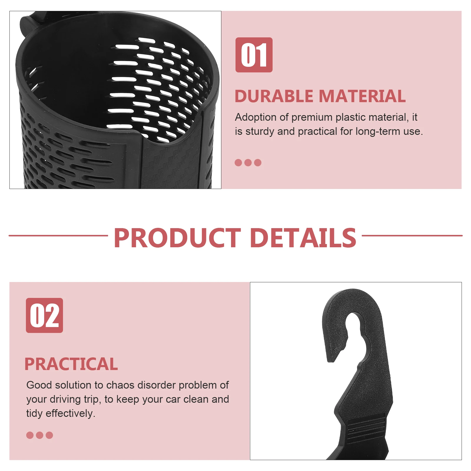 

Car Cup Holder Hanging Headrest Beverage Water Organizer Universal Auto Storage Solution Premium Plastic Practical Long Term Use
