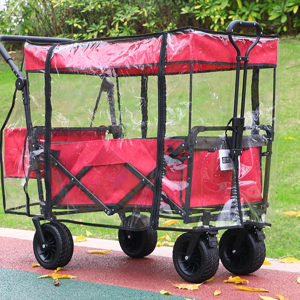 Camping Trolley Rain Cover Garden Picnic Wagon Stroller Waterproof Cover Folding Trolley Cart Accessories