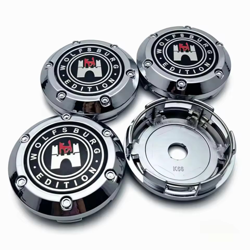 4x 66mm Volkswagen Nabendeckel Radkappen wolfsburg