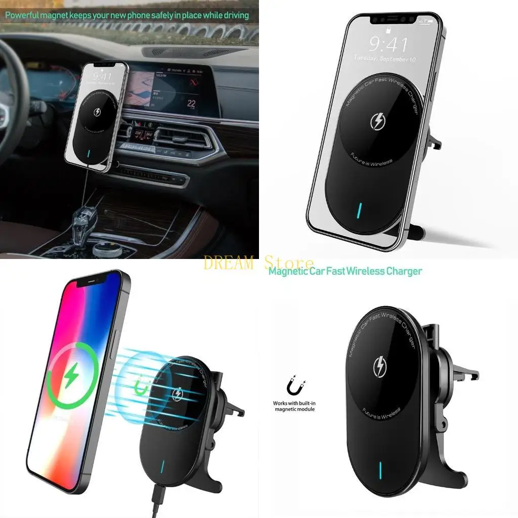 

Беспроводное зарядное устройство для мобильного телефона, автомобильное магнитное устройство, подходит для всех мобильных лучшая