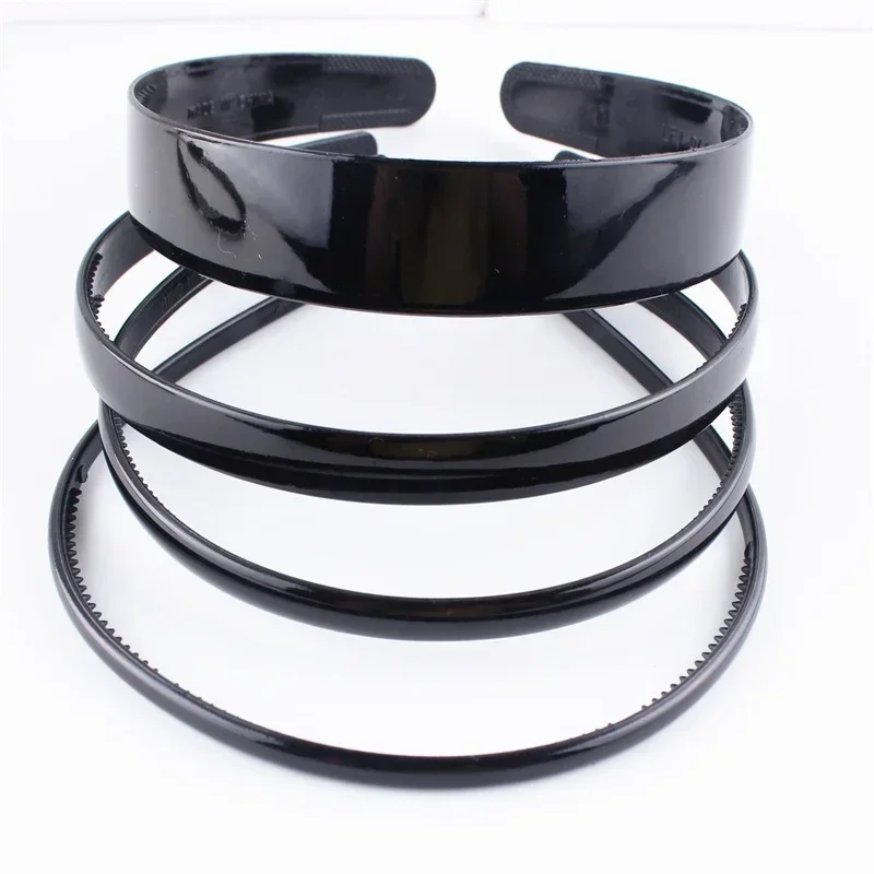 2022 Fashion Mens Black Metal Hairband Unisex Black Wavy Hair Head Hoop Band for Women Sport Headband Cool Hair Accessories