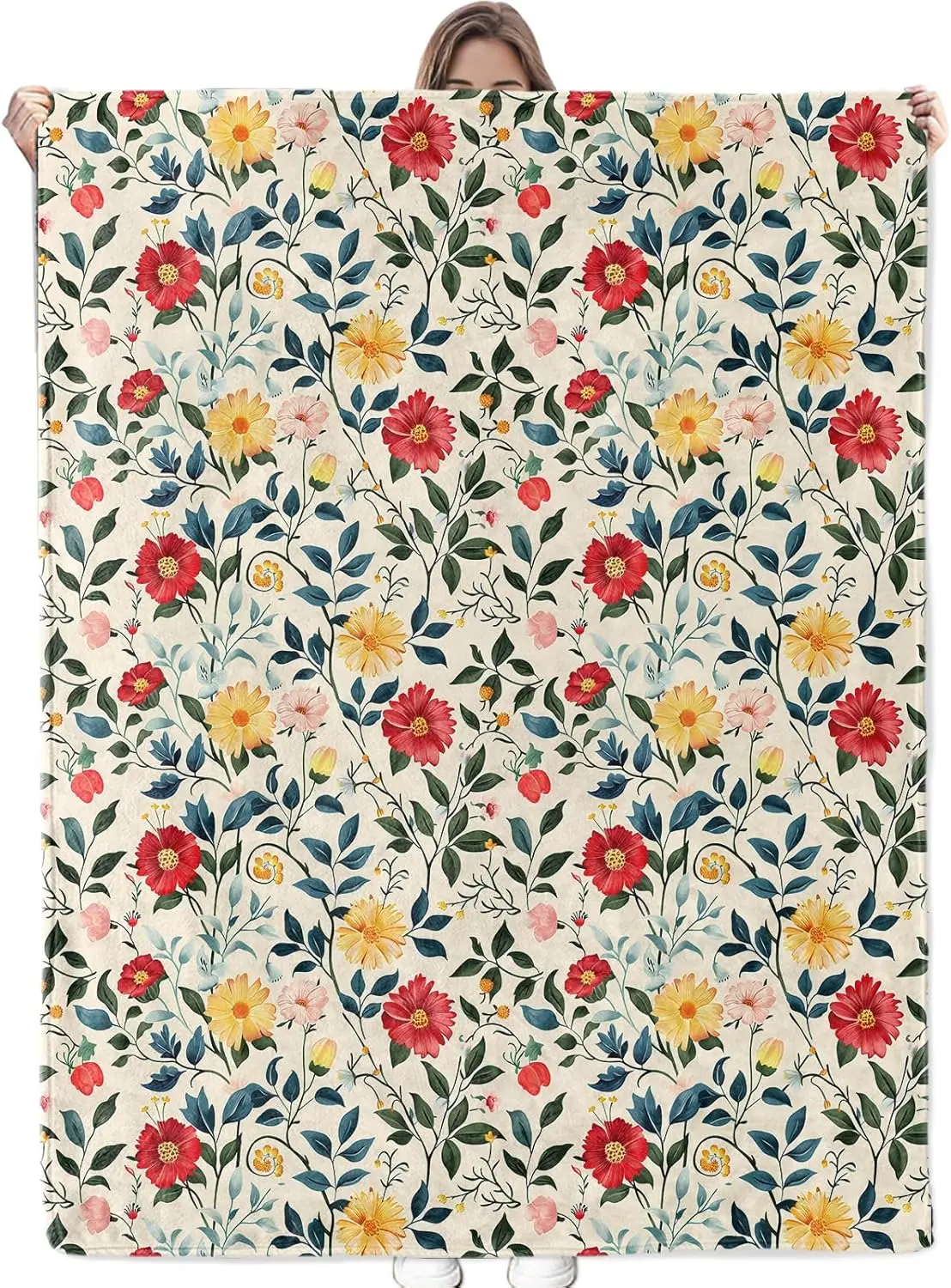 

Элегантное одеяло с цветочным принтом. Уютное мягкое фланелевое одеяло — Легкие теплые красные, желтые, розовые одеяла с цветочным принтом — для дивана, кровати,