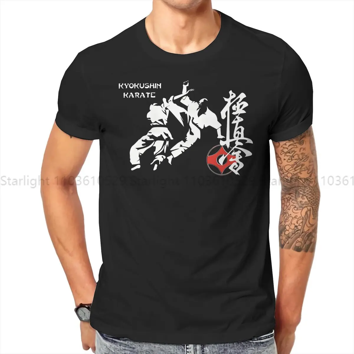 Kumite Scene TShirt For Men Kyokushin Karate Bushido Clothing Style T Shirt Homme