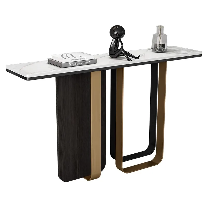 

Modern simple light luxury rock slab end view platform New Chinese entrance entrance cabinet