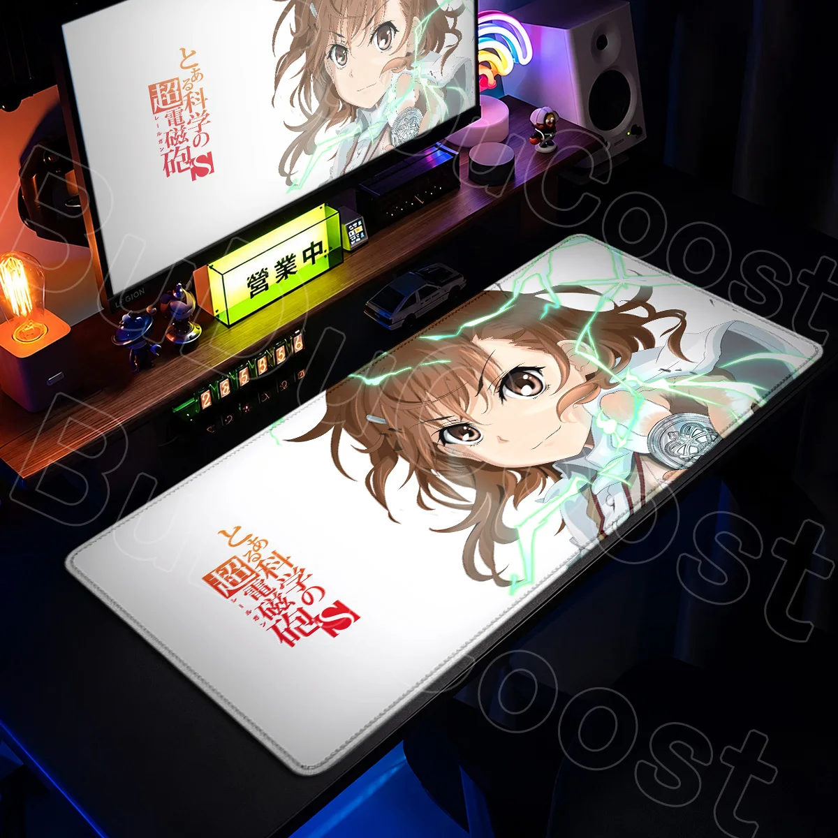 Großes, rutschfestes Tisch-Mauspad mit japanischem Anime-Motiv „A Certain Scientific Railgun“, niedliches Mädchen Misaka Mikoto, Tastaturunterlage – Detail 4