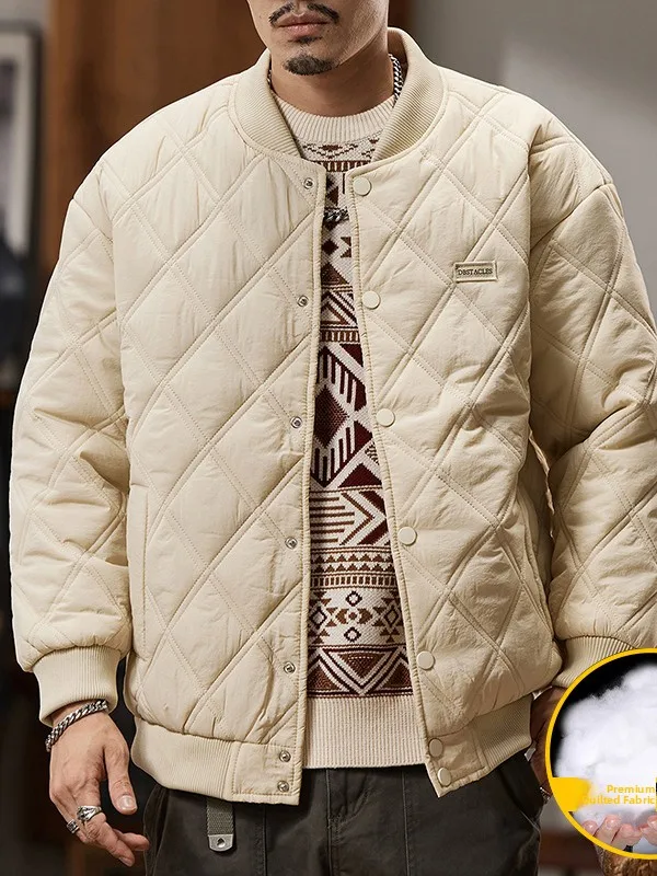 

Мужская зимняя хлопковая куртка с воротником-стойкой, свободного кроя, утепленная, в корейском и гонконгском стиле, модная городская модель с длинными рукавами