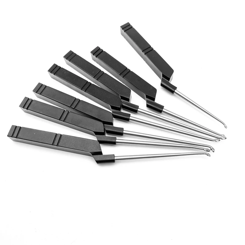 

Veterinary Bone Curette Stainless Steel 3 Type Tip Black Aluminum Handle Veterinary Orthopedic Surgery Instruments