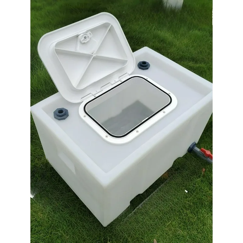 All-in-One Fishing Trolley Insulated Live Fish Box Bait Cooler Tackle Carrier Sealed Flip Lid
