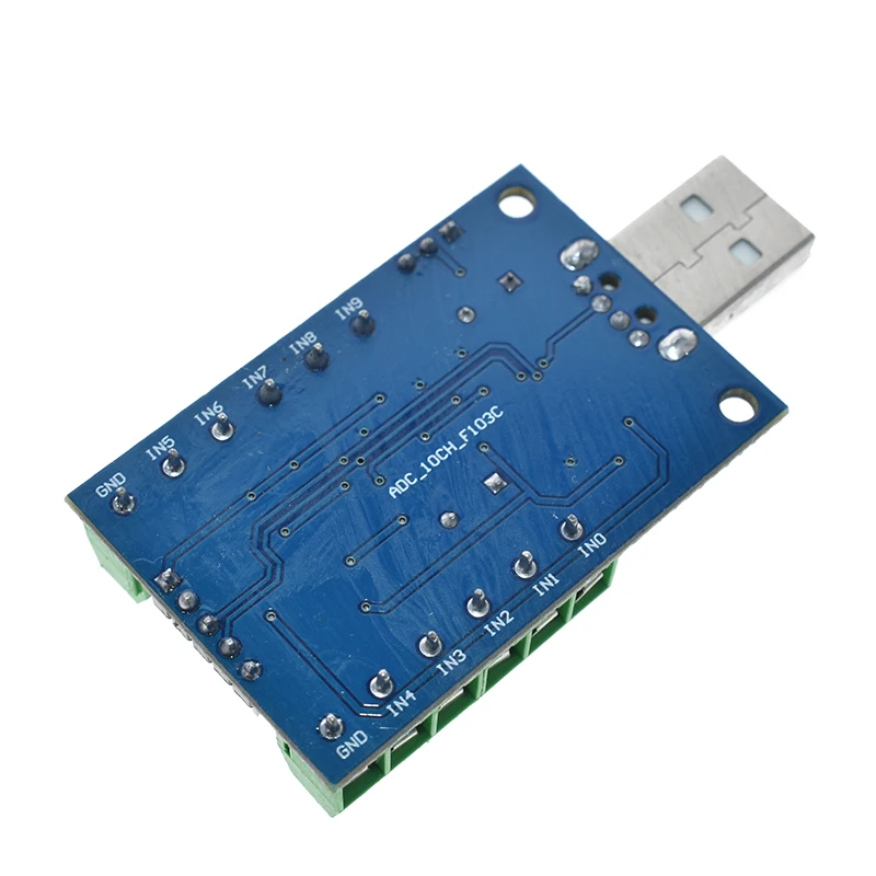 Interfaccia USB 10 canali 12Bit AD campionamento acquisizione dati STM32 comunicazione UART modulo ADC muslimb