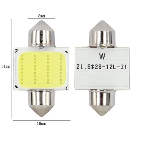 1x Светодиодные лампы C10W C5W COB Festoon 31 мм 36 мм 39 мм
