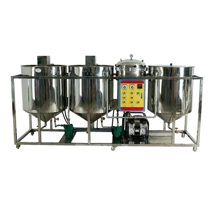 Small scale edible oil refining machine crude oil refinery machine