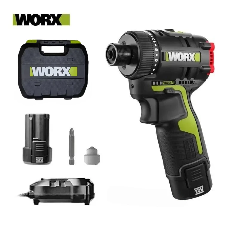 

Worx WU129 Cordless Screwdriver Dual Speed 40Nm 12V 1800rpm Brushless Motor Adjustable Torque Wireless Drill Univeral Battery