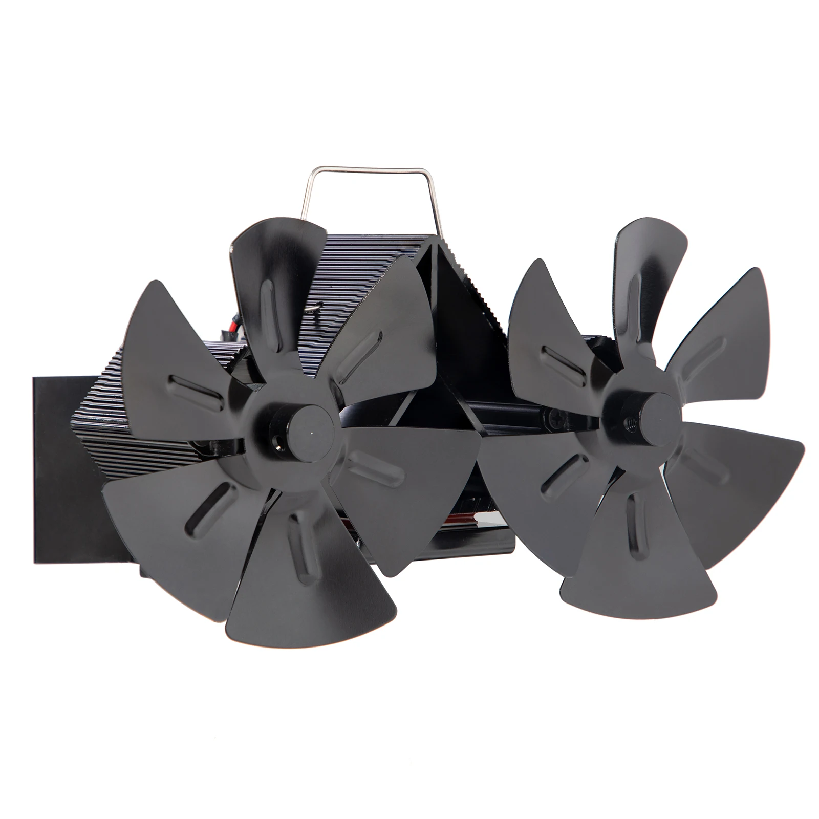 Unpowered Fireplace Fan Double End Design 12 Blade Heat Flow Silent Enhance Room Comfort and Warmth