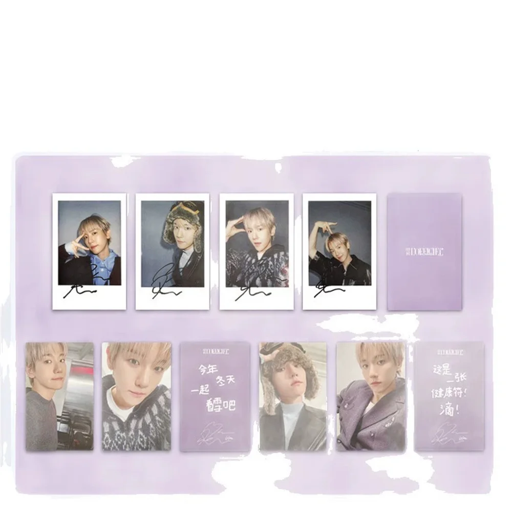 4 szt./zestaw BAEKHYUN Fotokarty Pop-up Store Karty LOMO Karty z Selfie z Magazynów Kolekcje dla Fanów