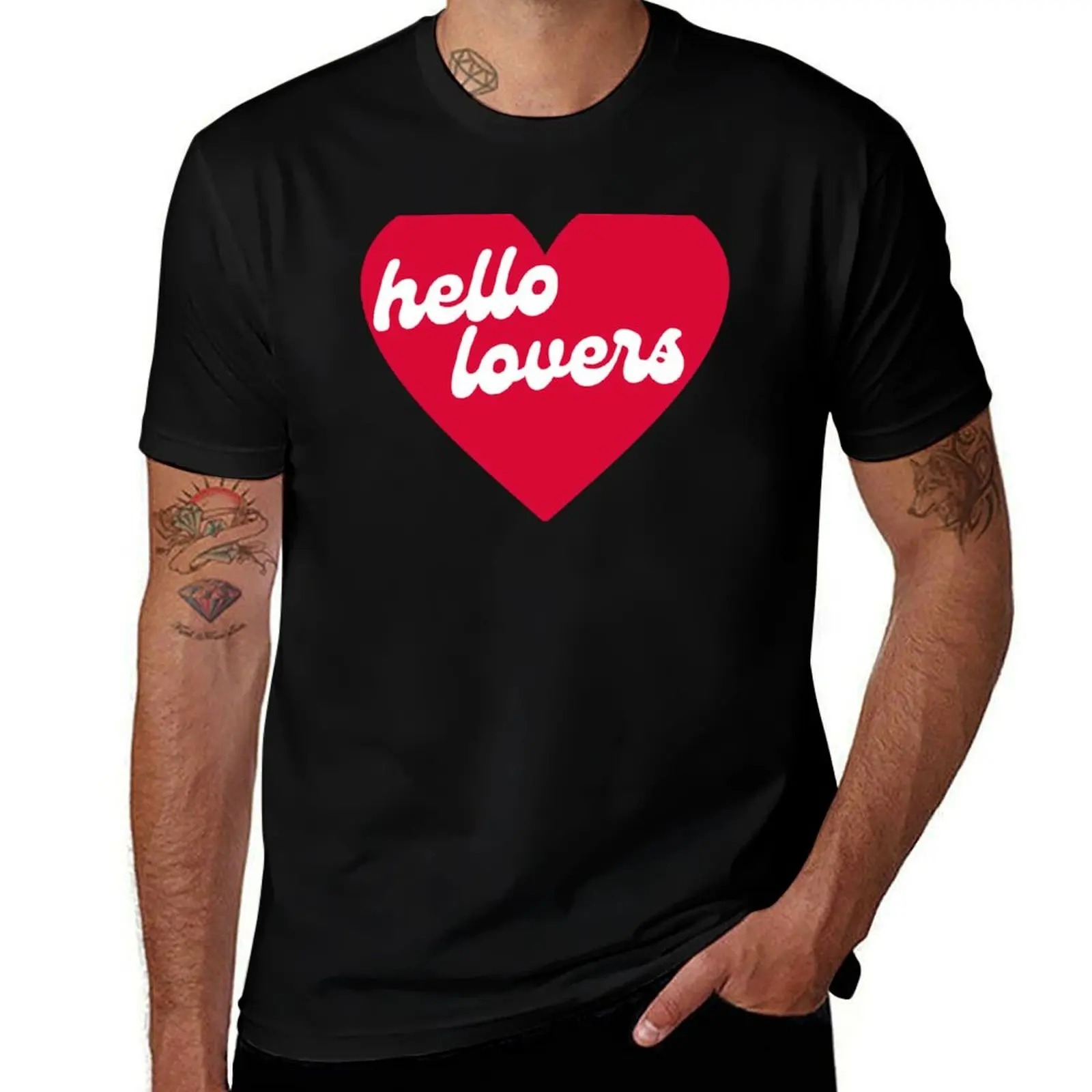 

lovers Hello heart T-Shirt Casual Graphic Print Tee