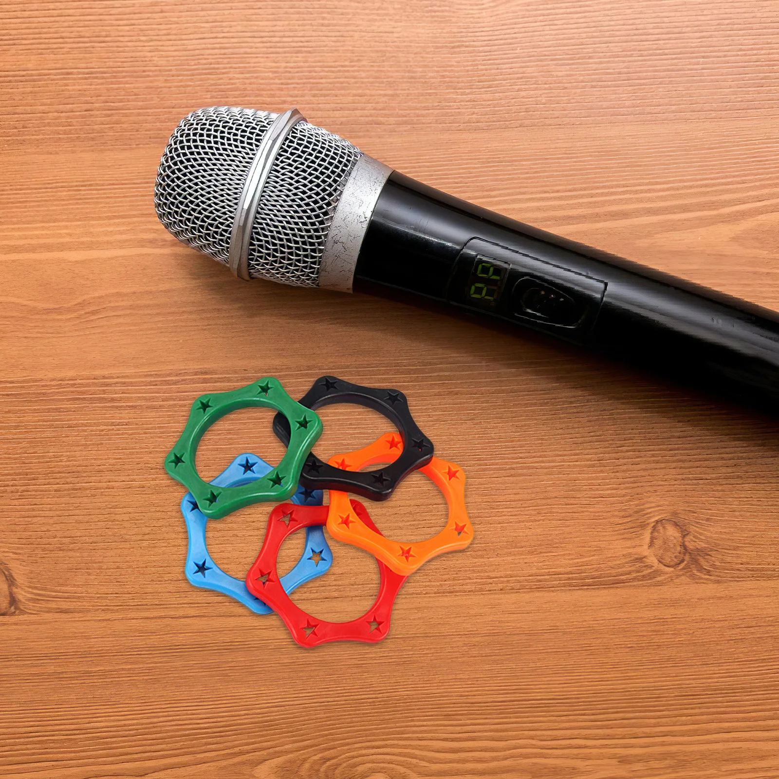 

20Pcs Wireless Microphone Rings Shockproof Antislip Mic Grip Bands Handheld Mic Accessories Universal Stage Karaoke Use