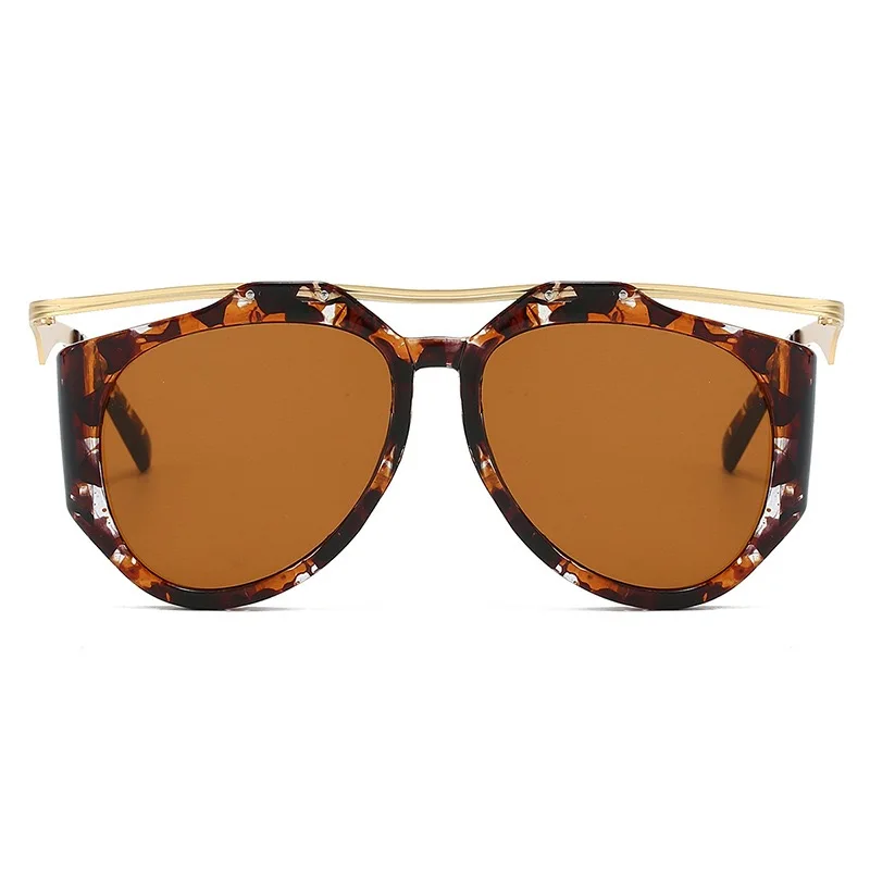 Designer Oversized Sunglasses Black For Women Fashion Brand Silver Mirror Retro White Beach Sun Glasses For Man Woman With Case