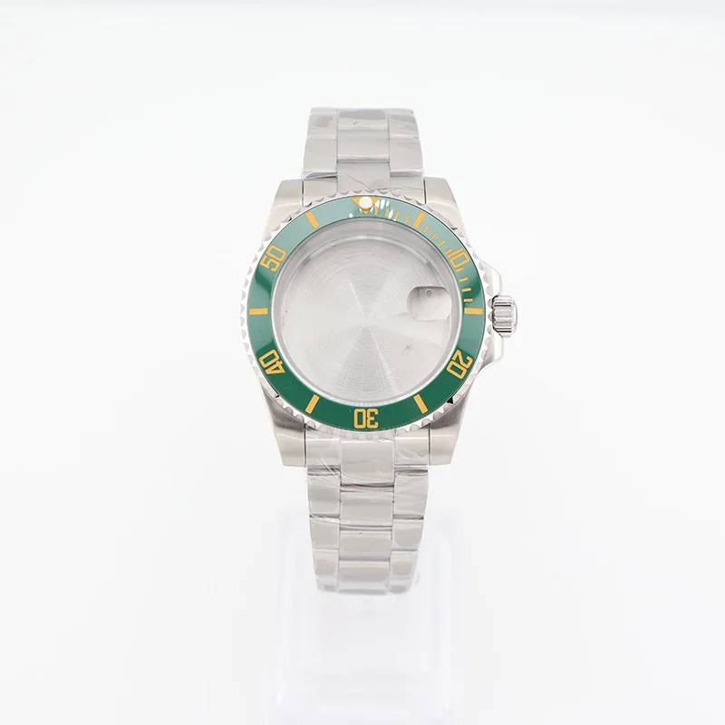 40mm Pink Submariner NH36/NH35/NH34 GMT Watch Cases for Seiko Mod Parts Automatic Wrist Timepiece Replacement Parts