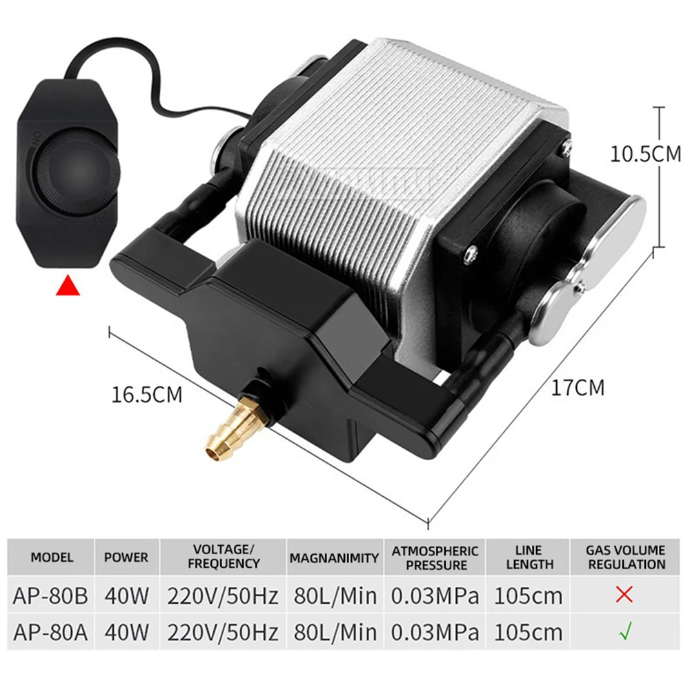 Laser Air Auxiliary Pump 220V Air Compressor Electric Air Booster Pump for Laser Engraving Machine Accessories 2m Air Pipe