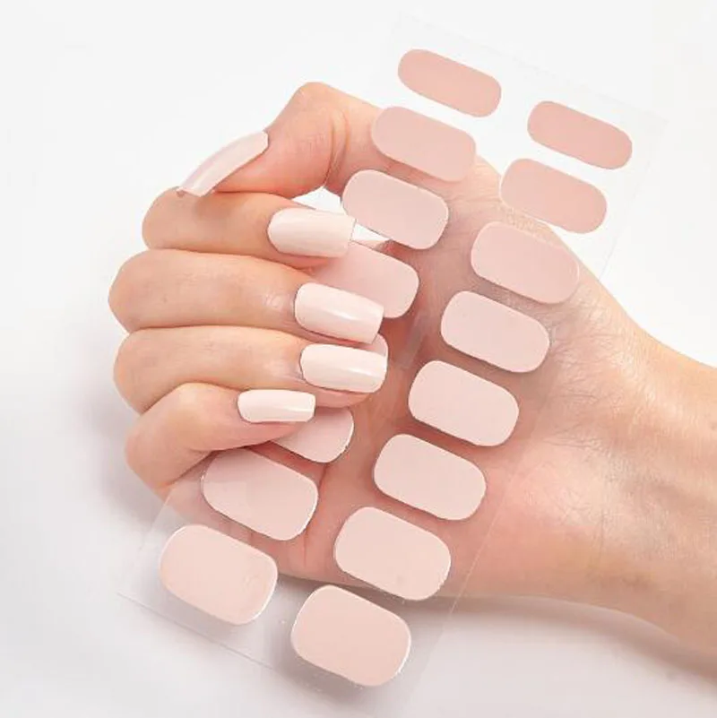 Adesivo per unghie nuovo colore solido adesivo involucri per unghie fai da te smalto per unghie Patch manicure trasferimento decalcomanie decori Pegatinas Ara uas