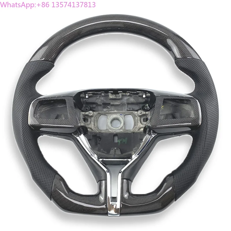 

Interior Accessories Custom Racing Carbon Fiber Steering Wheel Covered in Leather for Maserati Quattroporte Ghibli Levante