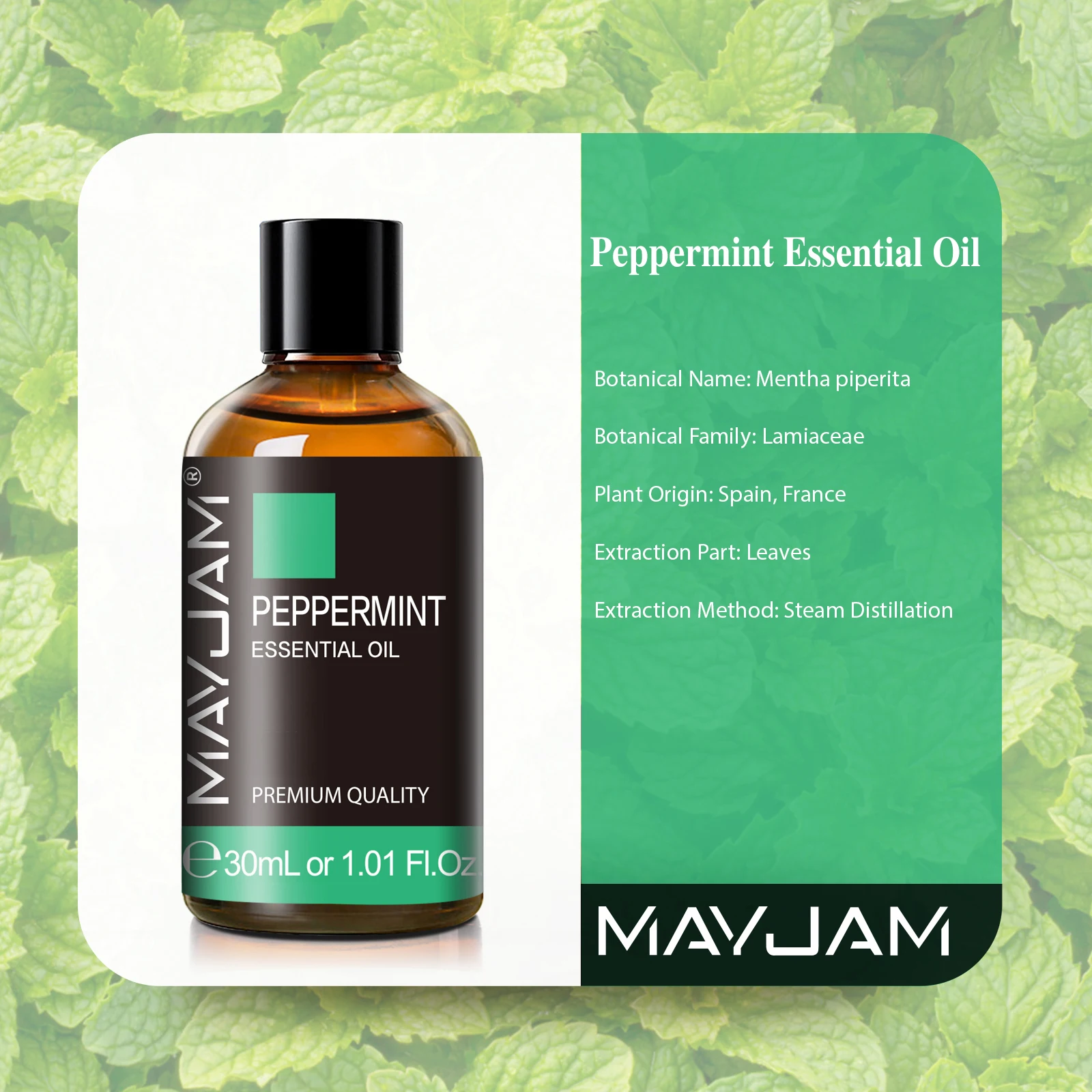 MAYJAM 30ml Natural Plant Essential Oil Peppermint Frankincense Lemon Sweet Orange Oregano Vetiver Reed Diffuser Oils 1PCS 2PCS
