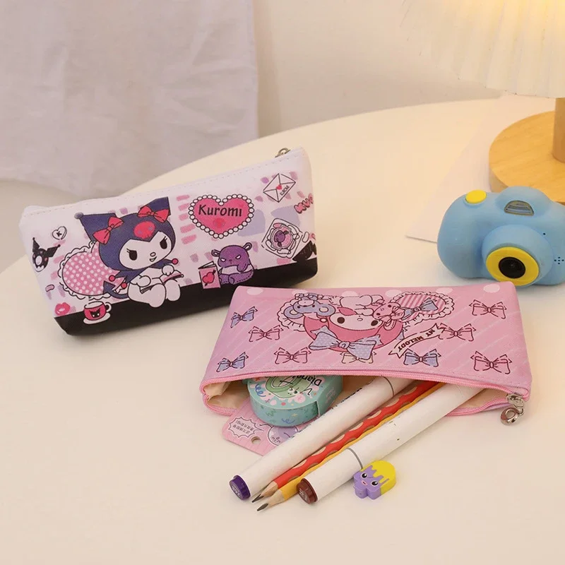 Sanrio Cartoon My Melody Pencil Case Cute Kuromi Cinnamoroll Waterproof Storage Bag School Supplies Student Holiday Gifts