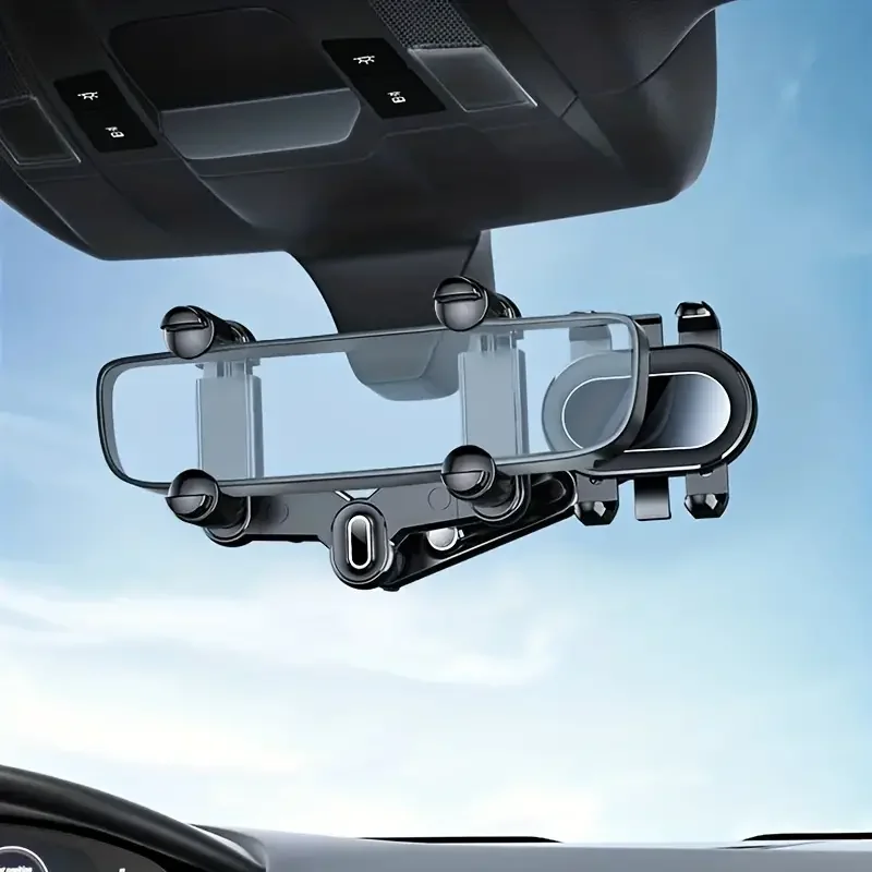 360° Rotating Car Rearview Mirror Phone Holder - Perfect for Kids and Adults - Compatible with Phones and GPS Devices - Sturdy a image 2