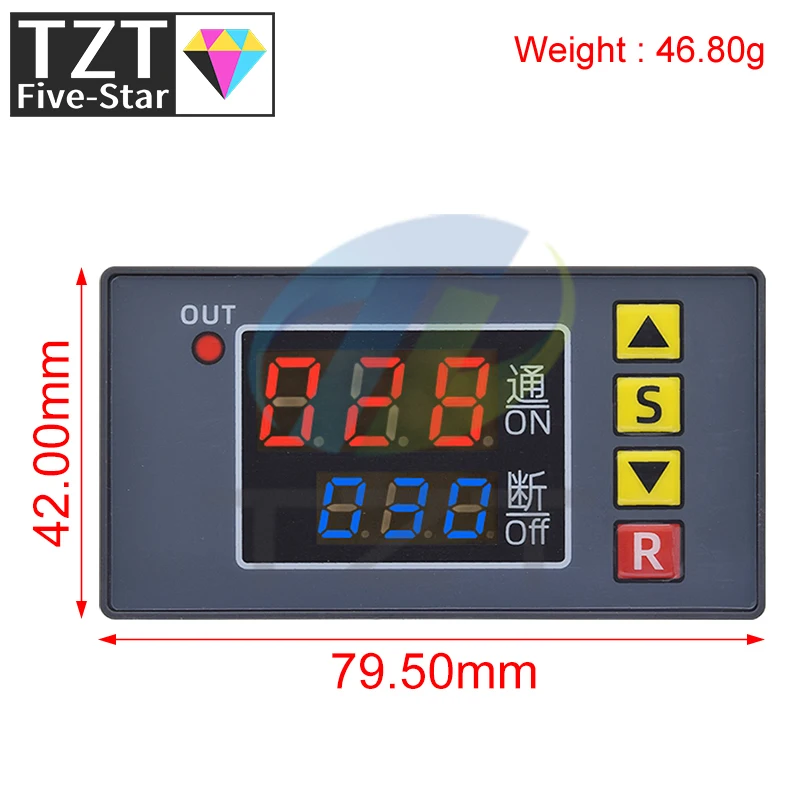 TZT AC 110V 220V T3231 T3230 Digital Time Delay Relay LED Display Cycle Timer Control Switch Adjustable Timing Relay Time Delay