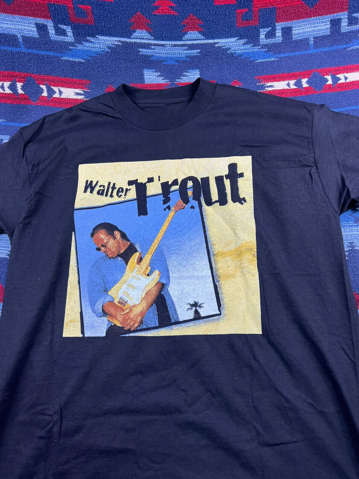 Vtg 1994 Walter Trout Band Waiting On Dave Tour T-Shirt EL049