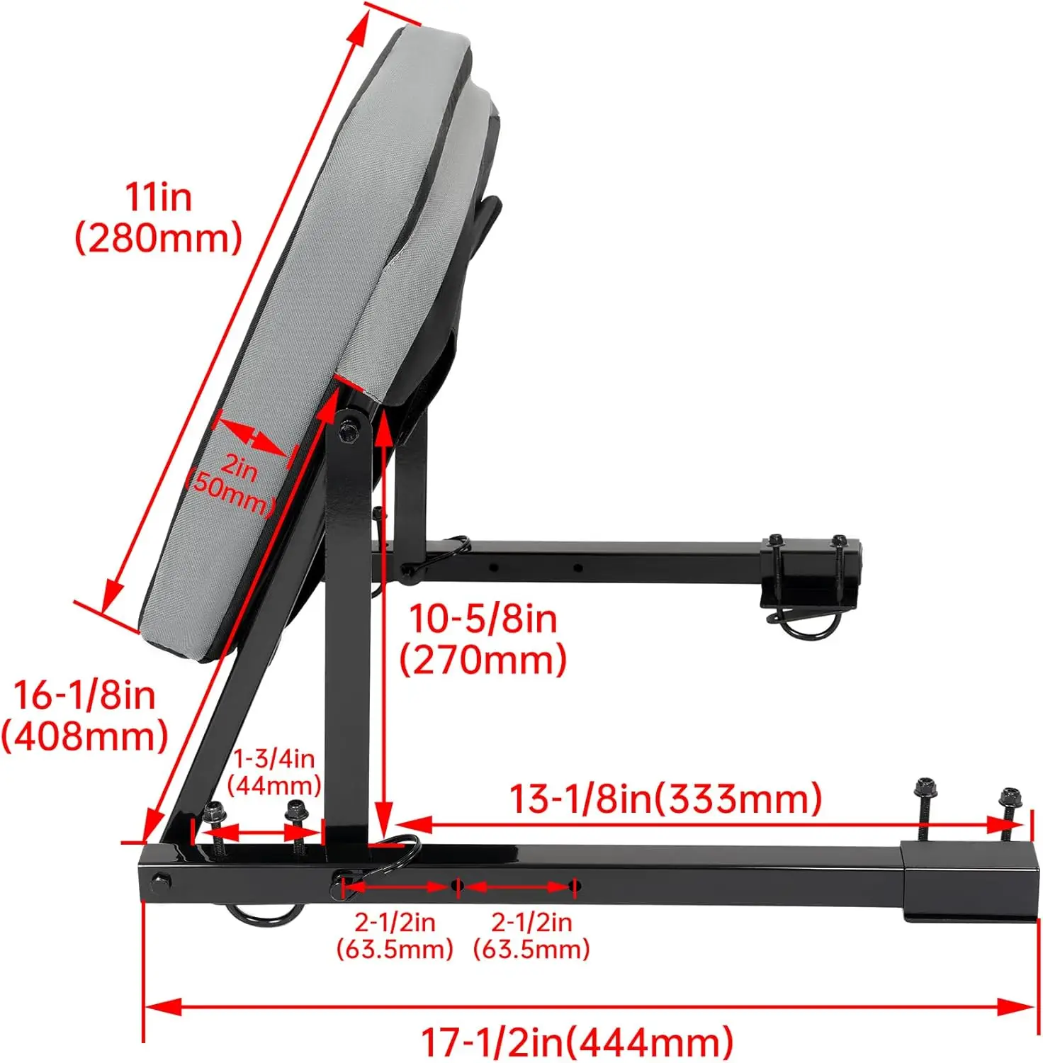 ATV Seat Back Cushion, Thick, Adjustable and Foldable