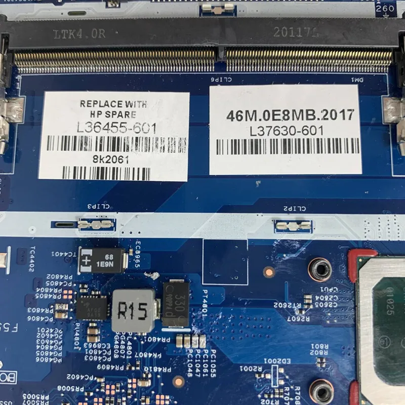 L36455-001 L36455-601 L37630-001 18702-1 Pour HP 14-CD Ordinateur Portable Carte Mère 448.0E814.0011 Avec SRFFX I5-8265U CPU 100% Testé Bon