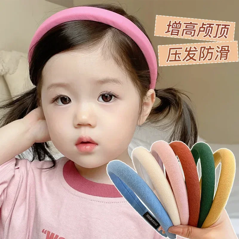 2023 new children's sponge hair band little girl headband simple hair clip hair accessories girls autumn and winter headwear