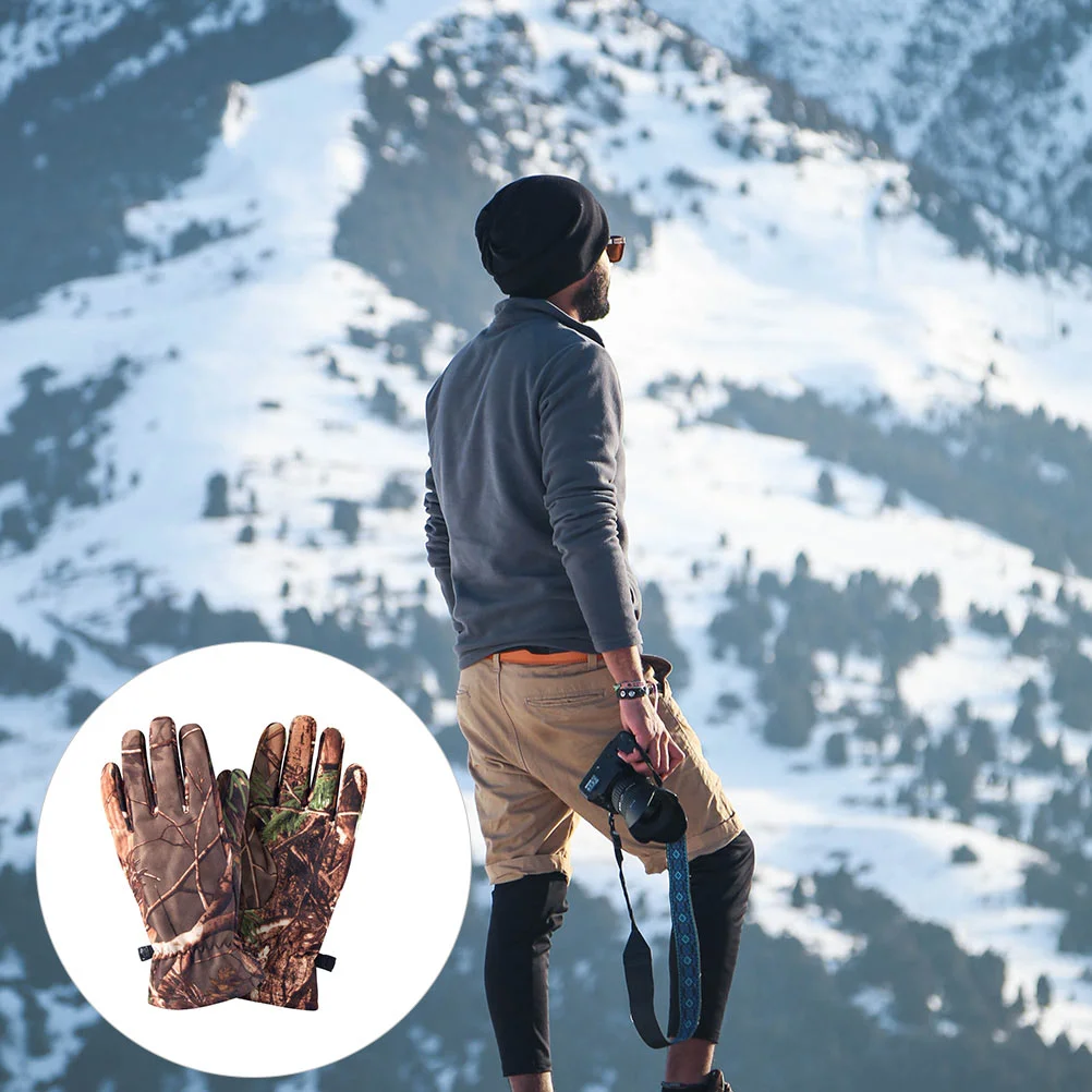 Dress Gloves for Women Hunting Windproof Anti-Slip Sports Full Finger Outdoor Camouflage Gear Men's