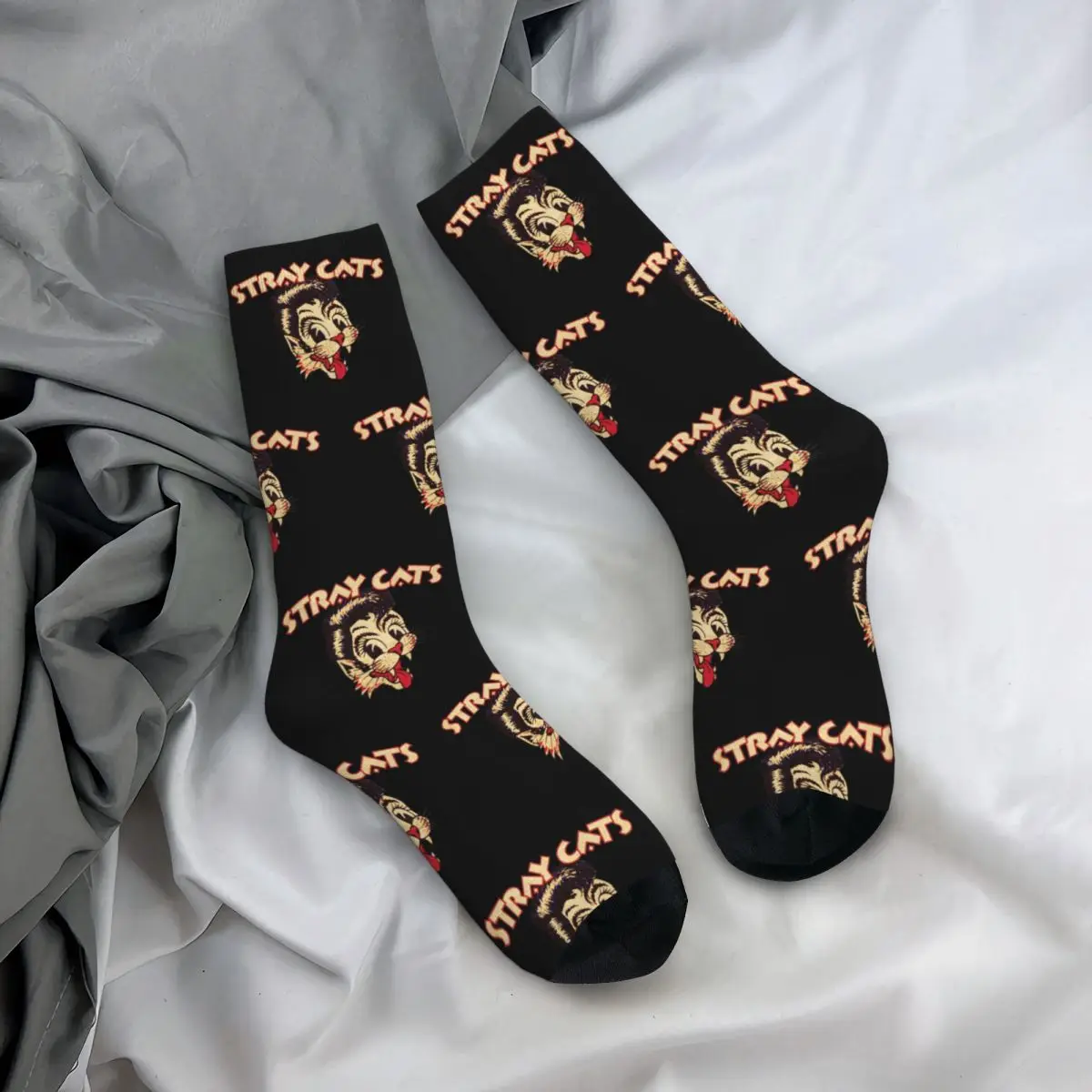 Music Band Stray Cats Socks Men Women Casual Socks Harajuku Spring Summer Autumn Winter Middle Tube Socks Gifts