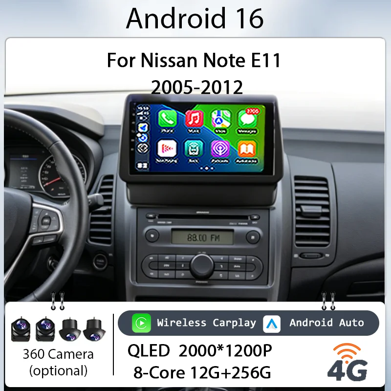 for Nissan Note E11 2005-2012 Car Radio Multimedia Player 9