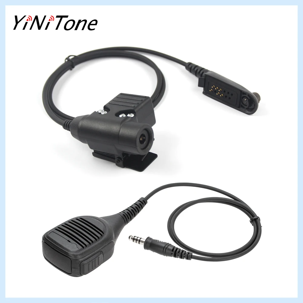 Ham Radio 7.1mm NATO Adapter Speaker Microphone with U94 PTT For Motorola GP140 GP320 GP328 GP338 GP340