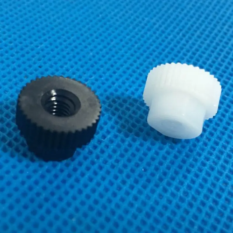 

M4 Black White Color PA66 Plastic Nylon Knurled Thumb Nut