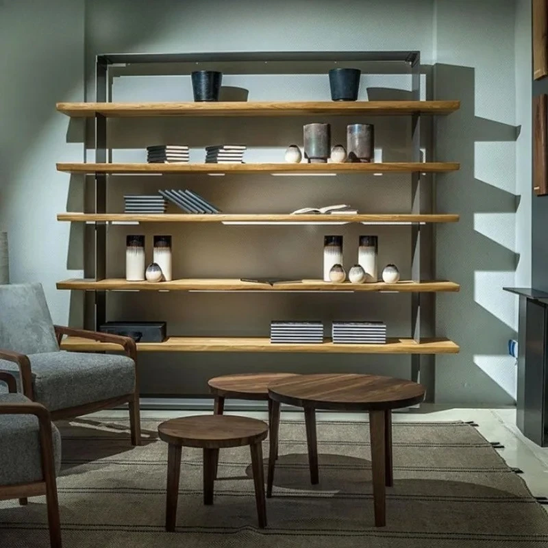 

Кованая металлическая напольная книжная полка с покрытием под рояль, персонализированная витрина, настенный шкаф