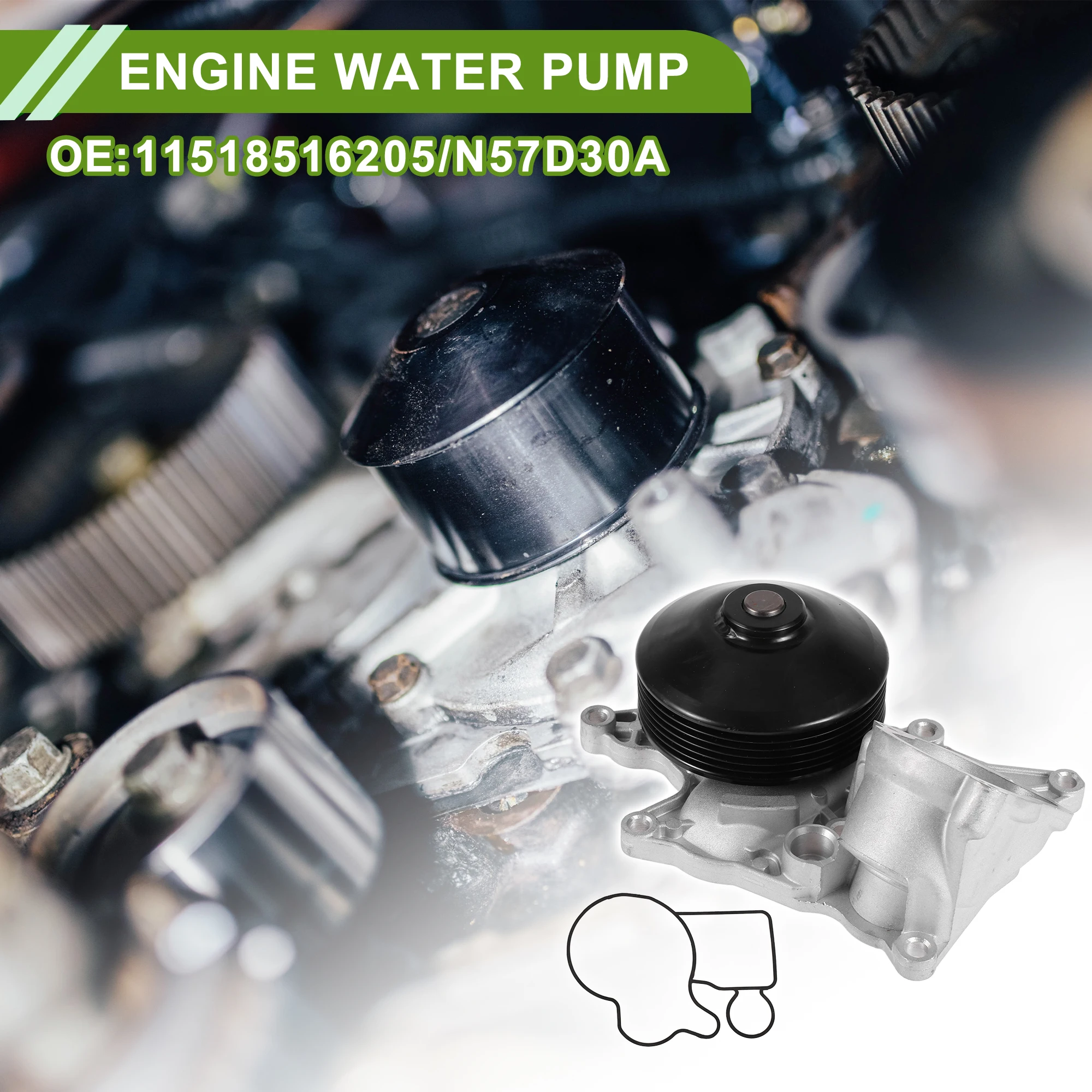 

UXCELL Engine Water Pump for BMW 535D No.11518516205/N57D30A Cooling Water Pump