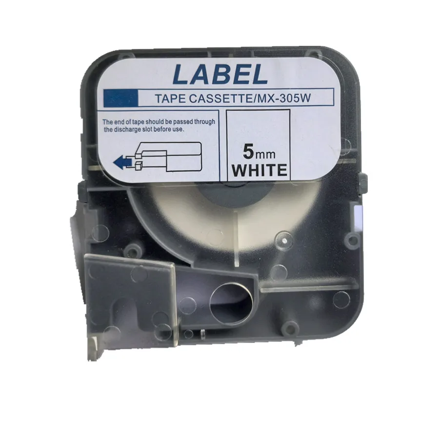 تسمية PapeLM-MX305Y/305 واط 5 مللي متر x 8 متر ملصق أصفر ل ماكس LM-380E LM-390 PT-1010 الآلة الكاتبة انخفاض سعر تعزيز الشريط التسمية كاسيت