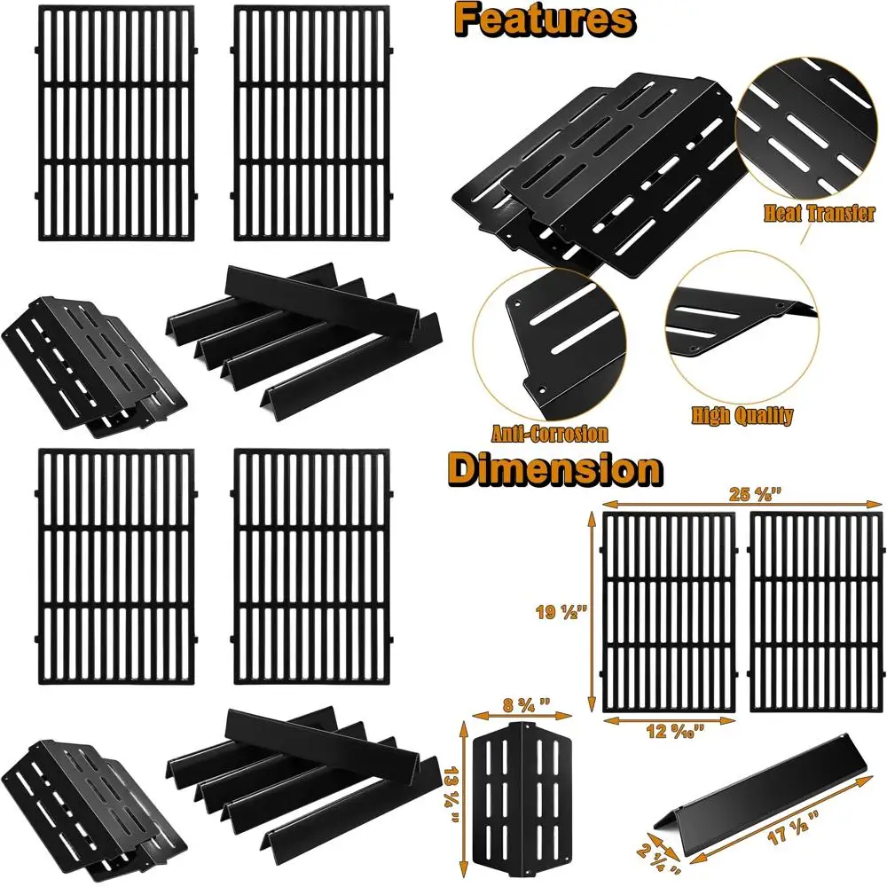 

Weber Genesis E310 E-330 S310 S-320 Grill Parts: 7620, 7621, 62783 Flavorizer Bars, 65505 Heat Deflectors, 7524 Grill Grates