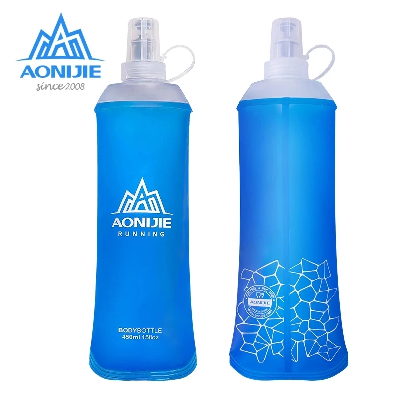 AONIJIE TPU Foldable Soft Flask Water Bottles Outdoors Sports Traveling Running Kettle Hydration Pack Water Bag Vest For Hiking