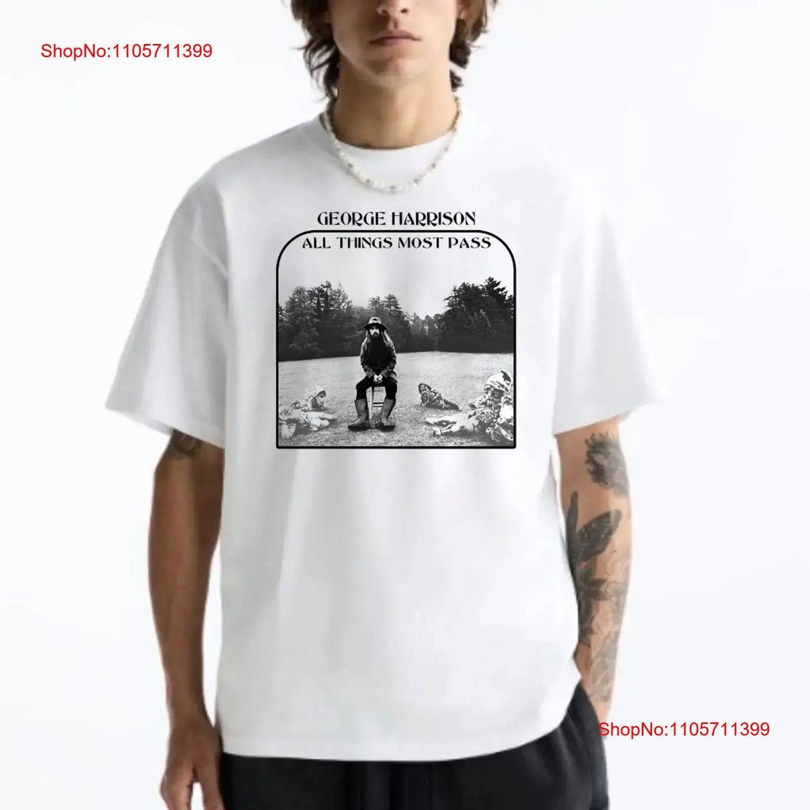 George Harrison All Things Must Pass Style Classic Rock Vintage T Shirt long or short sleeves vintage Washed Breathable
