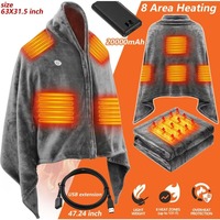 2025 NewUSB Heated Shawl Blanket, Electric Warming Wrap for Outdoor Camping Office,Rechargeable Battery Powered,Machine Washable