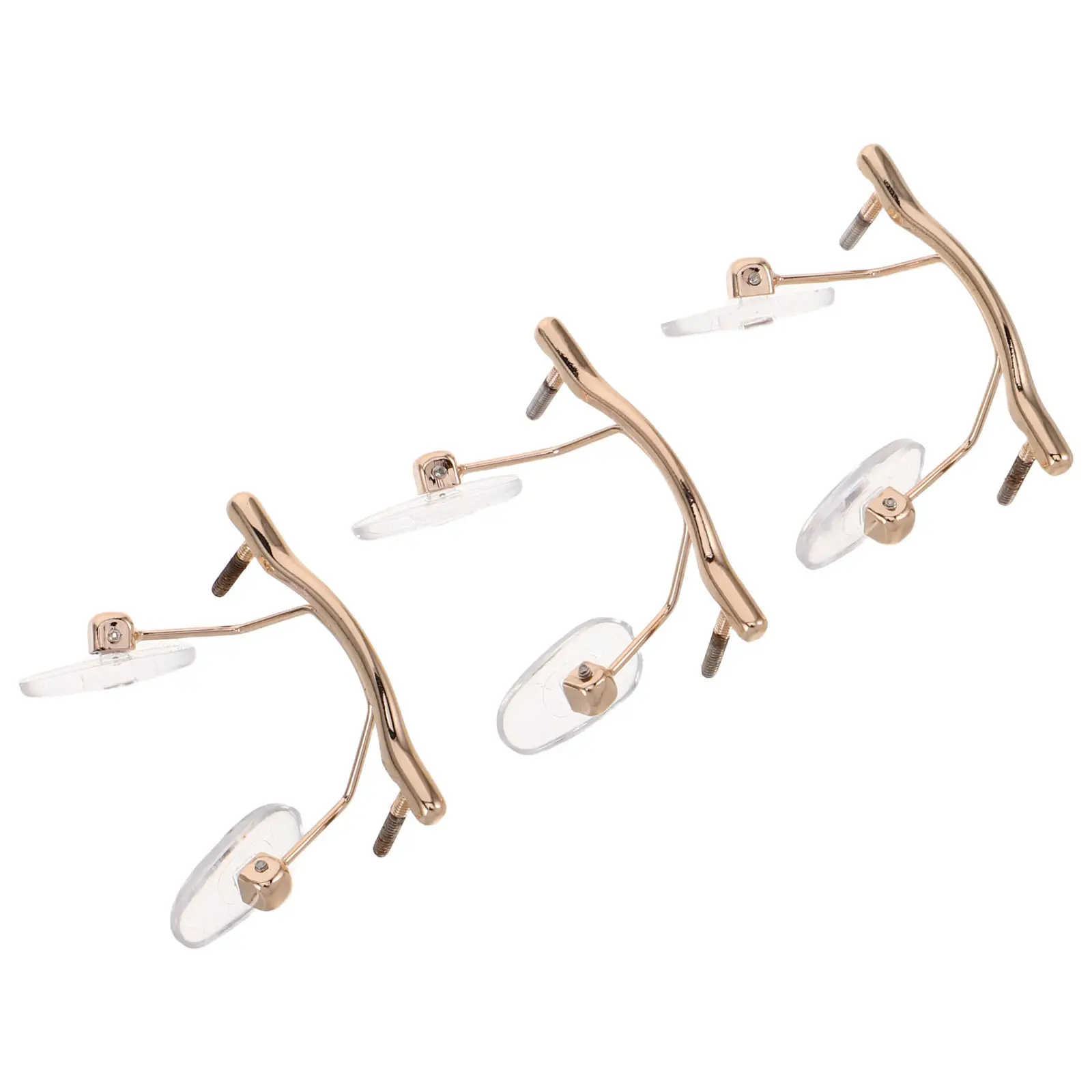 3Pcs Frameless Nose Bridge Holder for Glasses Precision Single Hole Rimless Glasses Nose Cushion Metal Eyeglass Pads Non Slip