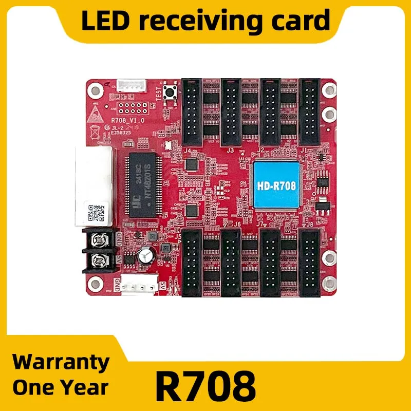 

Светодиодный контроллер видеостены HD-R708 Приемная карта Открытый Крытый светодиодный экран RGB HBU75 Полноцветный модуль Светящиеся знаки